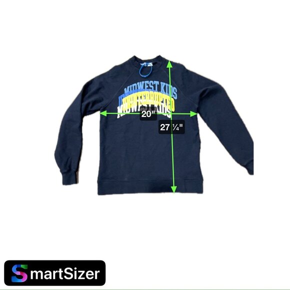 Midwest Kids Uninterrupted NWT Navy Crew Neck Long Sleeve Sweatshirt S - Picture 7 of 10